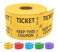 ESSENTIAL 500 Raffle Tickets Double Roll, Yellow Raffle Tickets Roll with Name and Phone Number, for Raffle, Events, Classroom, Entry, Class Reward & Door Prize (Yellow)