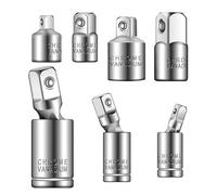 Essential 7pcs Ratchets Adapters Set with General Joints Manual Repair for Changes in 0.5 3/8 1/4 Socket Size Automotive