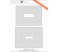 Essential A2 Nesting Rectangles Hot Foil Plates, Set of 15 Essentials by Ellen Hot Foil Stamps, Coordinates Perfectly with Essentials by Ellen Nesting A2 Rectangle Die Cuts and Stitching Sets