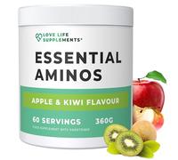 Essential Amino Acids Powder, Full Spectrum EAA & BCAA Drink for Muscle Recovery, Apple & Kiwi Flavour, 60 Servings, High Strength Intra Workout Supplement, UK Made - Love Life Supplements