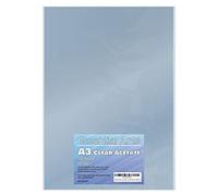 Essential Arts A3 Clear Acetate 240 Micron Pack of 10 Sheets. Extra Thick PVC Binding Cover Ideal for Etching, Craft, Stencils Picture Frames and Gifts
