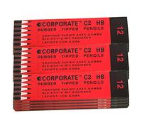 Essential Arts Class Pack of 144 HB Wooden C2 Hexagonal Drawing and Sketching Pencils with Eraser for School Classroom, Office and DIY - Eco Friendly Responsibly Sourced Wood