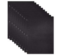 Essential Arts Pack of 10 x A4 Portrait Black Laminated Soft Cover Stapled Starter Sketchbooks 140gsm White Cartridge Drawing Paper (210 x 297mm)