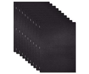Essential Arts Pack of 10 x A4 Portrait Black Laminated Soft Cover Stapled Starter Sketchbooks 140gsm White Cartridge Drawing Paper (210 x 297mm)
