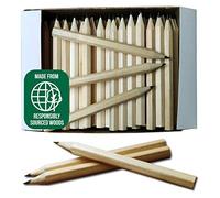 Essential Arts Pack of 144 Small Half Size Wooden HB Hexagonal Pencils for School, Golf, Bookies, Bingo, Office and DIY - Ideal Single Use Pencils - Eco Friendly