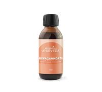 Essential Ayurveda Ashwagandha Massage Oil 150ml - Organic, Unscented, Unisex - Stress Relief, Muscle Recovery, Sleep Support