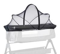 Essential Baby Travel Crib Canopy Cover Mosquito Net: Foldable Breathable Net for Cribs, Playpens, and Outdoor Spaces(Black,55-100cm)