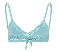 Essential Babydoll Crochet Crop Bikini Top Green water L