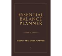 Essential Balance Planner. For modern active people. Weekly and daily planner. Paperback, red, monochrome interior