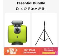 (Essential Bundle) XbotGo Chameleon AI Team Sports Action Cam 4K 60FPS With NT4 13ft Tripod - Automatic Tracking Football and Basketball, Hands-Free Action Camera for Sports, Live Streaming, No Subscr