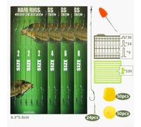Essential Carp Fishing Hair Rigs Kit with Strong Hooks and Needle Tool for Efficient Bait Setup (A)