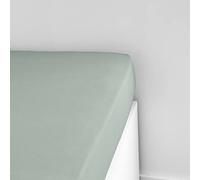 Essential Celadon Jersey Fitted Sheet for Double Bed, 160 x 200 cm