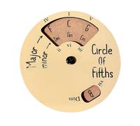 Essential Chord Wheel Wooden Music Learning Tool of Fifths for Notes Scales Harmony Composition Guide All Instruments