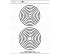 Essential Circles for Stitching, Ellen Designer Cutting Die, Layering Stackable Nesting Panels Matting Embroidery Needlework Sewing. DIY die cuts for Card Making and Scrapbooking