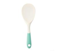 Essential Cooking Tools Heat Resistant Silicone Spatula and Soup Spoon Set (D White and green)