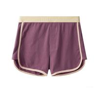 Essential Cotton Low Rise Men's Underwear Ribbed Boxer Briefs and Shorts (L Purple)