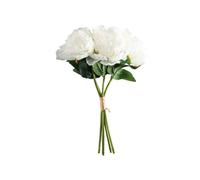 Essential Cream Peony Bouquet 2 Pack - White