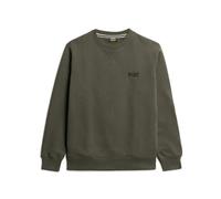 Superdry Essential Logo Crew Sweatshirt, Dark Grey Green