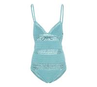 Essential Crochet One-Piece Swimsuit Green water M