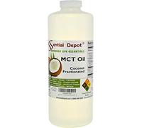 Essential Depot Coconut Oil - Fractionated - Mct Oil - 1 Quart - 32 Oz Quart (32 oz net wt) Clear with a Pale Yellow Hue