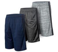 Essential Elements 3 or 5 Pack: Men's Active Athletic Quick-Dry Lightweight Workout Gym Sports Basketball Shorts - - Medium