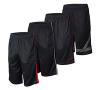 Essential Elements 4 Pack: Men's Dry-Fit Sweat Resistant Active Athletic Performance Shorts, Set a, 4X-Large