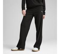 Essential Elevated Rib Wide Leg Trousers Black