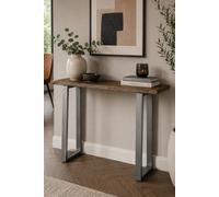 Essential Gainsborough Grey Console Table With Metal Base