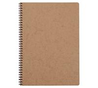 Clairefontaine 78145C Collection Age Bag Tobacco Spiral Notebook - A4 21x29,7 cm - 100 Lined Pages with Margin - 90 g White Paper - Glossy Cardboard Cover Grain Leather