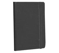 Clairefontaine - Ref 795425C - Age Bag Clothbound Notebook (192 Pages) - A5 Size, Squared Rulings, 90gsm Brushed Vellum Paper - Grey Leather Effect Cover