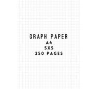 Essential Graph Paper, 5x5, A4, 250 pages, engineering, drawing, computation square paper: Office, school and home product