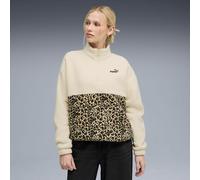 Essential Graphic Zip-Up Sweatshirt in Leopard Print Beige/Leopard Print