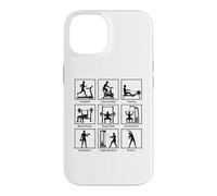 Essential gym exercises infographic Workout Fitness Gym Case for iPhone 14