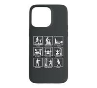Essential gym exercises infographic Workout Fitness Gym Case for iPhone 15 Pro Max