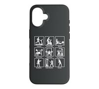 Essential gym exercises infographic Workout Fitness Gym Case for iPhone 16