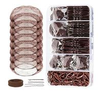 Essential Hair Styling Set for Dancers 260 Pieces Elastic Rubber Bands and Invisible Hair Net for Various Hairstyles Styling Set