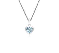 Essential Heart Shaped Blue Topaz Pendant in 925 Sterling Silver