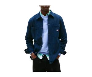 Essential Herringbone Overshirt - male - Tommy Hilfiger - Denim Jackets - Blue - M - Jackets M