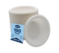 Essential Housewares | 100 White Plastic Bowl | 5oz | Heavy Duty
