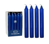Essential Housewares - 25 Dinner Candles - Blue - 6-7 Hour Burn Time