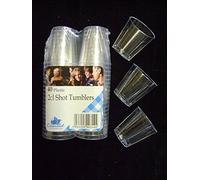 Essential Housewares Set of 40 x Clear Disposable Plastic Shot Glasses