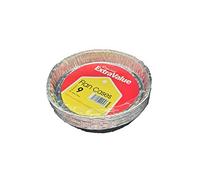 Essential Housewares VFPK9FL Pack of 9 Round 16.5cm Flan Cases, foil