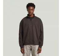 Essential Loose Half Zip Sweater - Brown - Men XXL