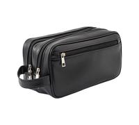 Essential Men ' s Toiletry Bag, Double Layer PU | Waterproof PU Materials, Double Layer, Organized Compartment, Large Capacity for Travel Cosmetic Organizers