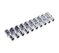 Essential Metric Short Socket Spanner Set 1/4Inch Drives 6 Point 4mm-14mm Wrench Accessory for Mechanical Household Task Furniture Assembly Tool
