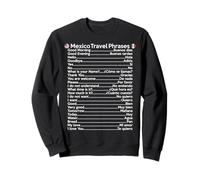 Essential Mexico Travel Guide in Spanish English Phrases Sweatshirt