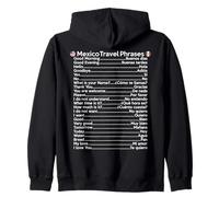 Essential Mexico Travel Guide in Spanish English Phrases Zip Hoodie