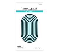 Spellbinders Essential Modern Ovals Etched Dies from The Sealed for Summer Collection, Metal, ONE