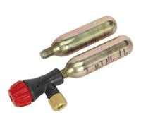 Essential Motorcycle Co2 Tyre Repair Kit With Schrader Valve Adapters