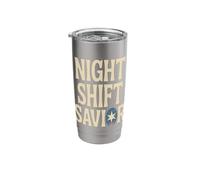 Essential Night Shift Savior Nurse Doctor EMT Stainless Steel Insulated Tumbler